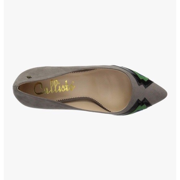 NEW Callisto Women's Advisor Pump Block Heels Size 6.5 Gray Suede - Picture 8 of 16